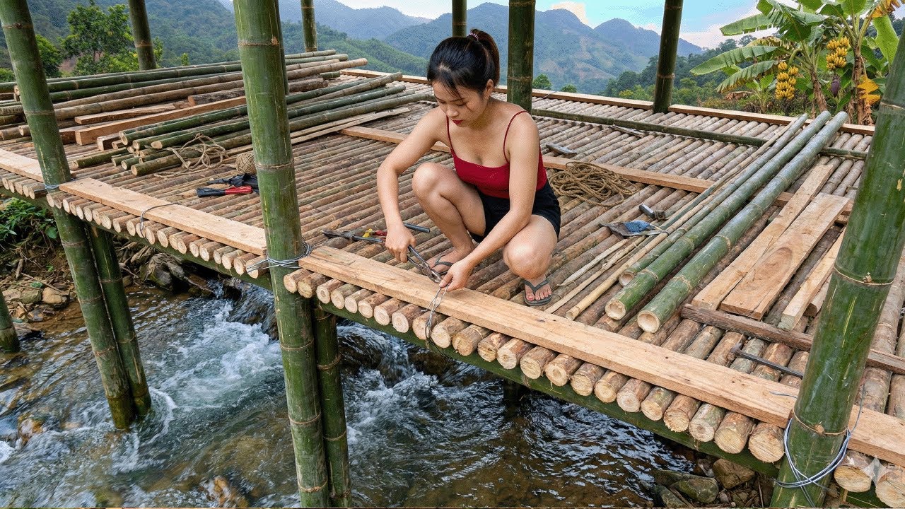 Years Alone in the Forest, How To Builds a New Bamboo House by the Stream