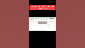 Cách tô màu xen kẽ giữa các dòng trong excel #shorts