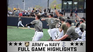 Army Baseball vs Navy: Full Game Highlights 04/28/2024