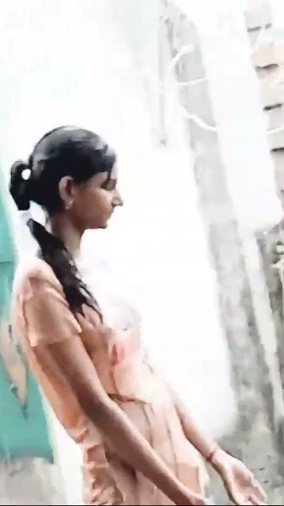 Indian cute girl rain bath, 2022