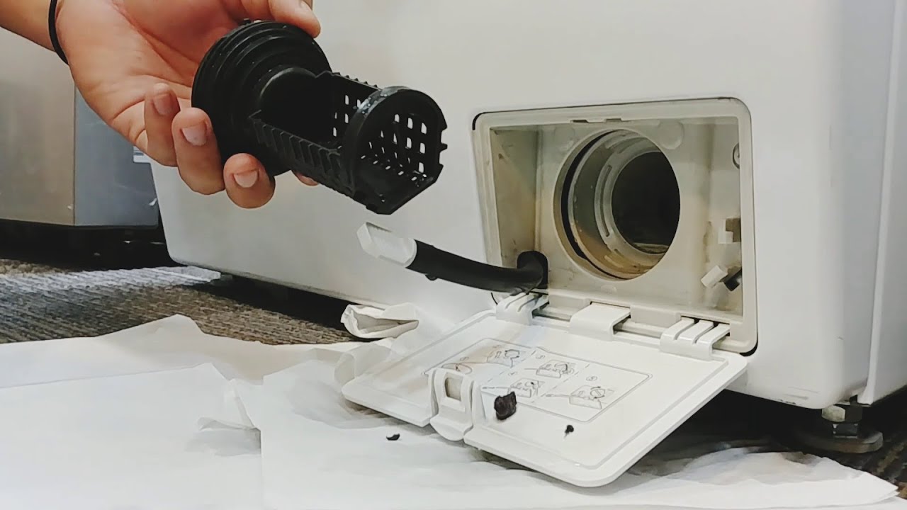Lavadoras LG]:¿Cómo limpiar el filtro de sólidos de mi lavadora? - YouTube