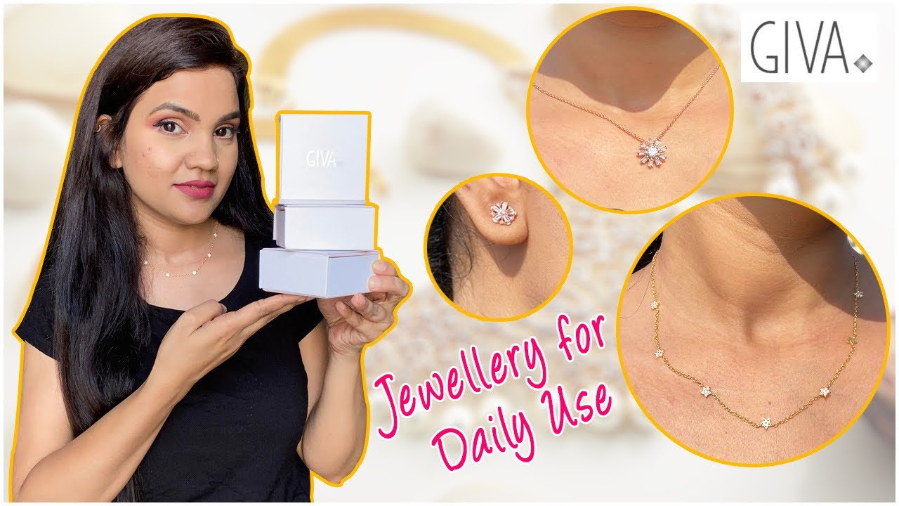 GIVA Jewellery Review Haul&#xd83d&#xde0d Best Trendy Jewellery Collection - YouTube