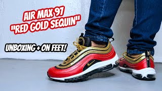 nike air max 97 red gold