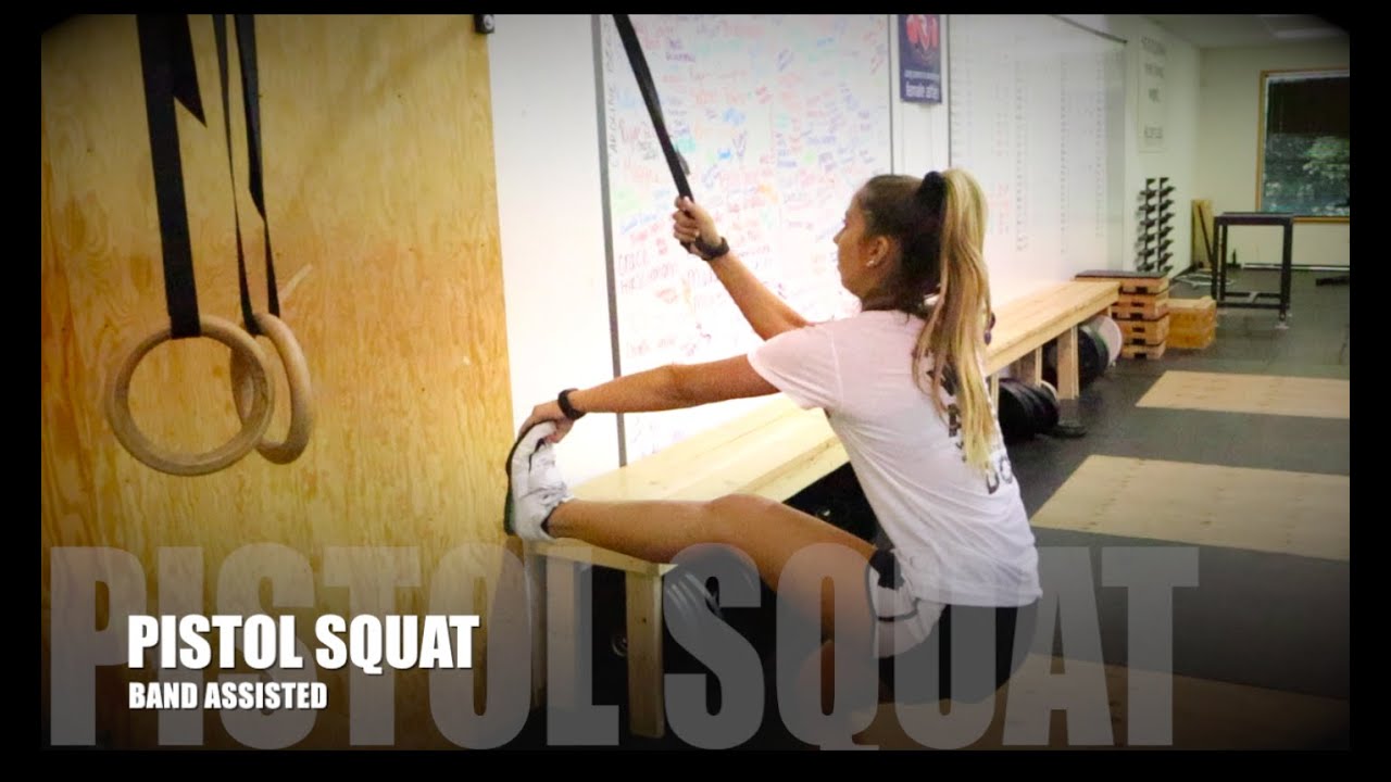 Band Assisted Pistol Squat - YouTube