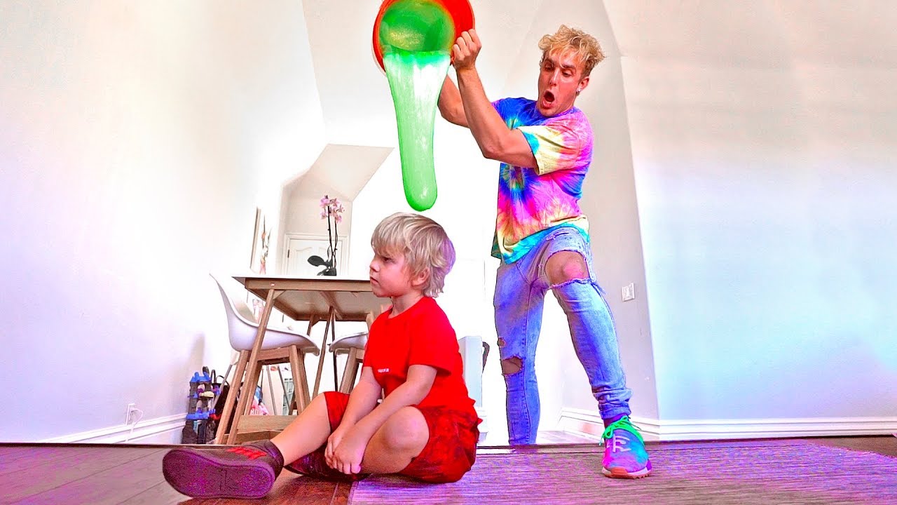 ⁣SLIME PRANK ON MINI JAKE PAUL!!