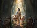 🦚Divine Walk of Lord Krishna | Golden Forest Cinematic 4K🕉️ #krishna#krishnabhakti#krishnastatus