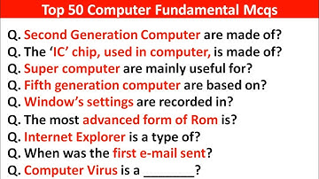 Computer Fundamental MCQ Question and Answers | Basic Computer mcq | Top 50 Computer Fundamental MCQ