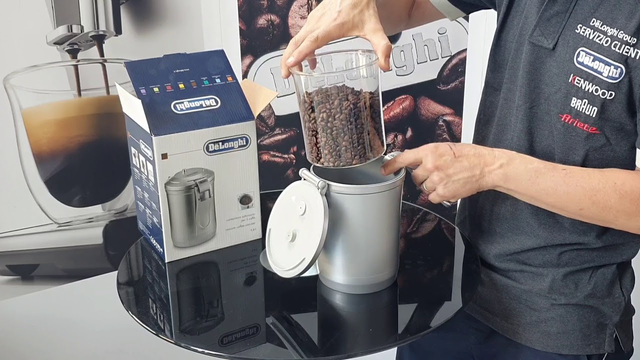 Boite a vide pour cafe en grains delonghi 