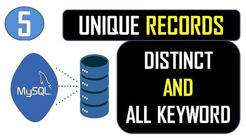 Distinct and All keyword | How to display unique values from a mysql column | CBSE | MySql for begin