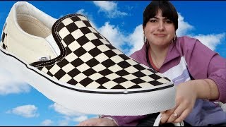 painted checkered vans