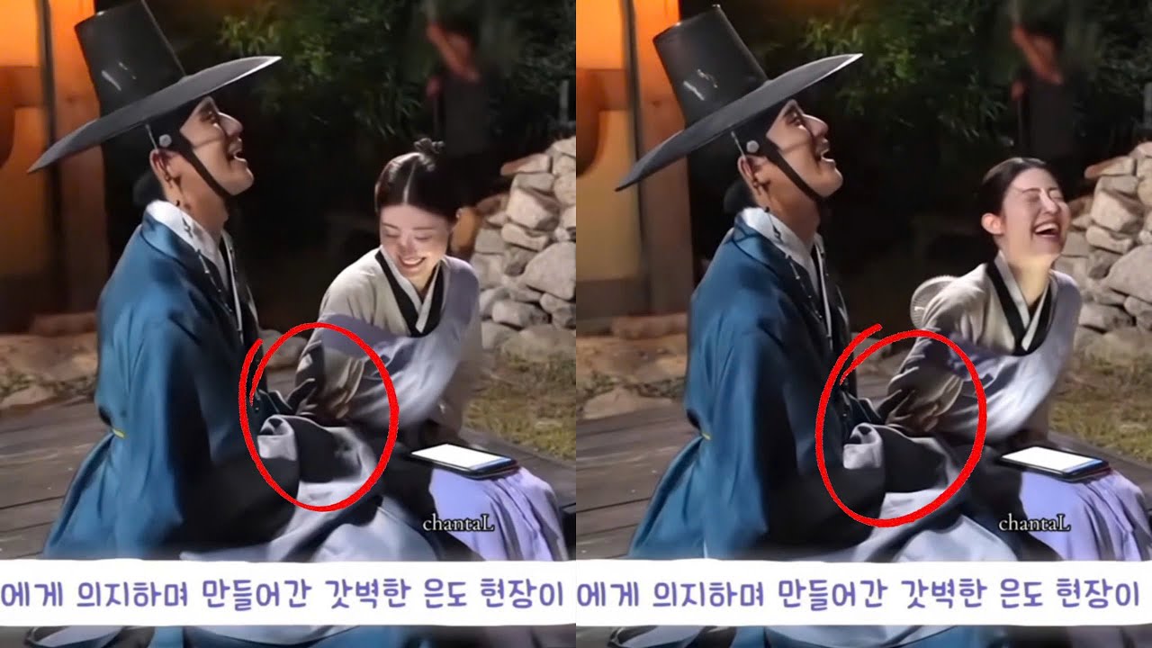 Момент, когда Мун Сан-мин схватил Нам Джи-хён за руку и расхохотился – закулисные кадры...