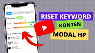 Riset Ide Konten Youtube Pakai HP || VidIQ Tutorial