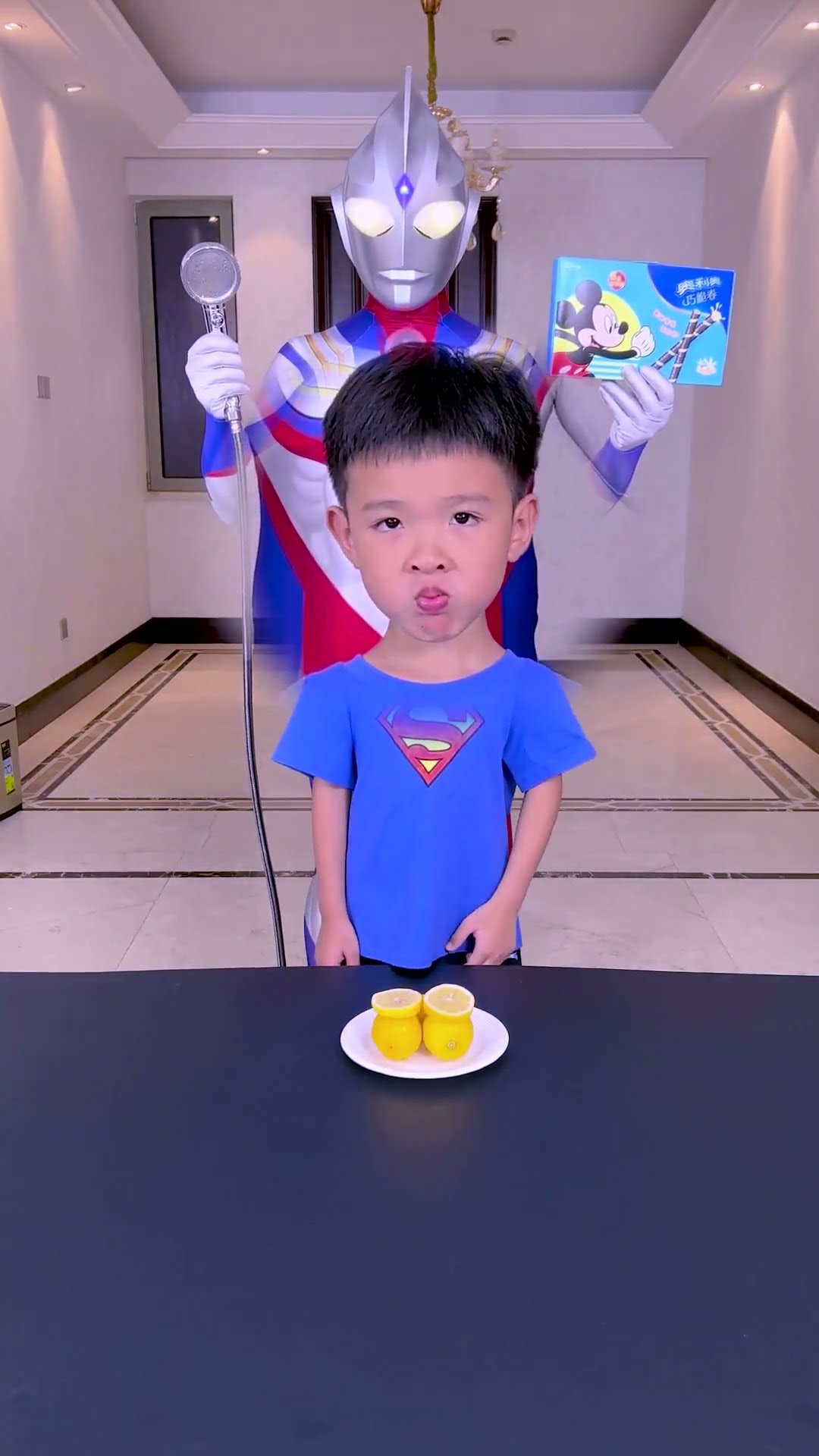 Eating Lemon Challenge Without Any Expression!#Funnyfamily#Partygames#Shorts#Challenge