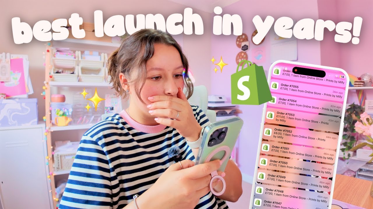 my best launch in a long time 🥺🛍️ sales stats, real-time reactions, best-sellers & packing orders!