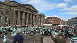 Celtic Fans CORTEO To Hampden Scottish Cup Final 2026
