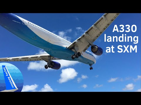 A330 landing over