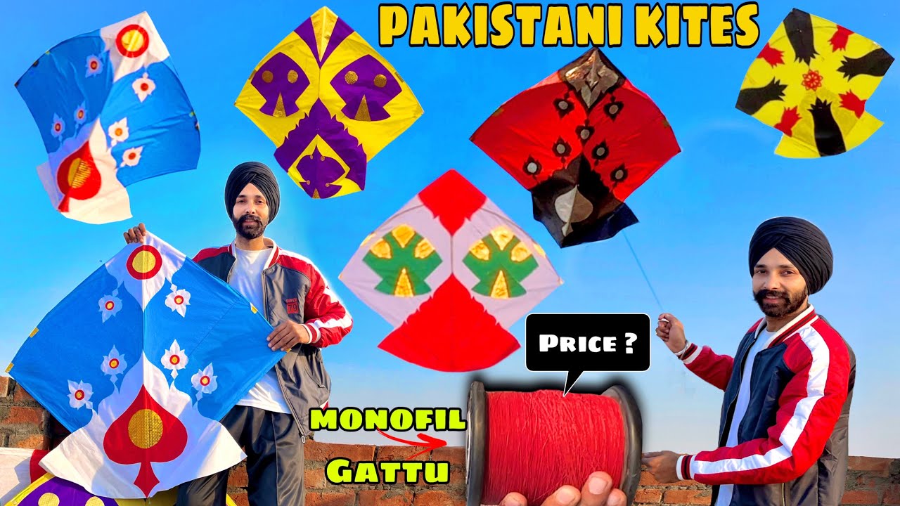 Flying Pakistani Kites With Monofil Gattu🔥UNIQUE PAKISTANI DESIGN KITES