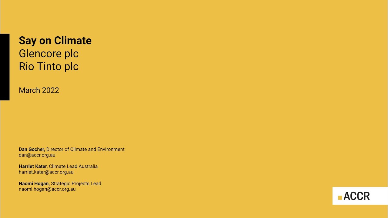 Investor Webinar Analysis of Rio Tinto plc & Glencore plc’s climate plans and progress YouTube Investor Webinar Analysis of Rio Tinto plc & Glencore plc’s climate plans and progress YouTube