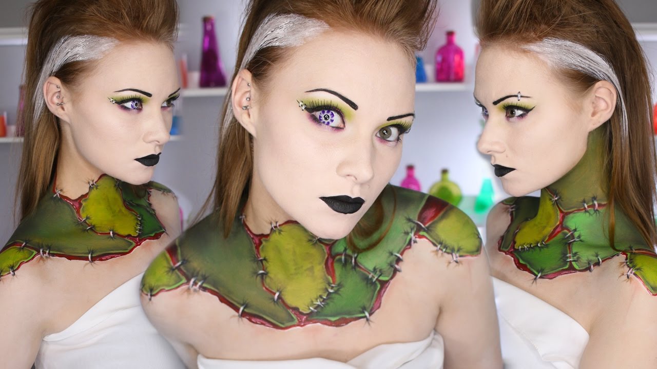 Franken Stitch Frankensteins Monster Makeup Tutorial Halloween