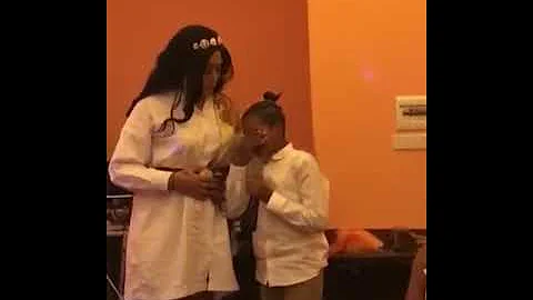 Watch moment Adunni Ade's son wept during emotional message on her birthday