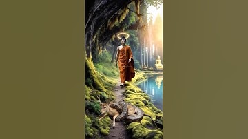 Compassion Tames the Python and Saves the Deer : BUDDHA 🙏🦌#Buddha #Buddhism #Spiritual #shorts
