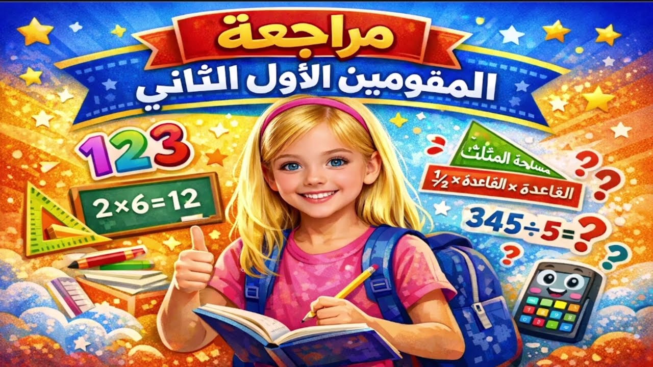 مراجعة المفهومين الاول والثانى من الوحدة التاسعة رياضيات رابعة ترم تانى