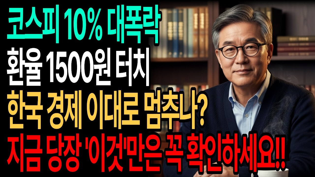 코스피 10% 대폭락, 환율 1500원 돌파! 오늘 한국 시장에서 벌어진 일 (긴급 진단)