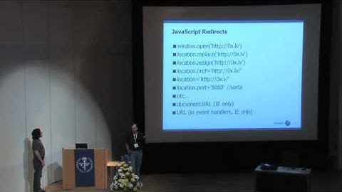 OWASP AppSec 2010:  Cross-Site Location Jacking (XSLJ) (not really) 1/3