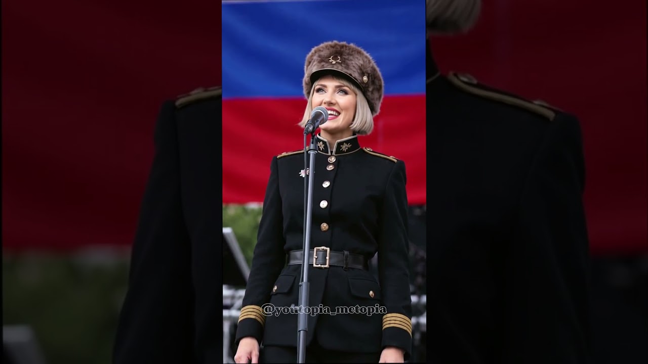 Beautiful Russian Military Officer Sings KATYUSHA at the Event Venue #russiansoldier #femalesoldier