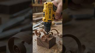 Mini Wood Plug Cutter Tool – yellow housing, cylindrical plug-cutting head.