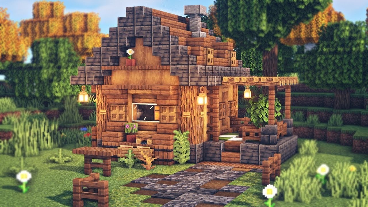 Minecraft Starter House Tutorial | Simple Survival Build - YouTube