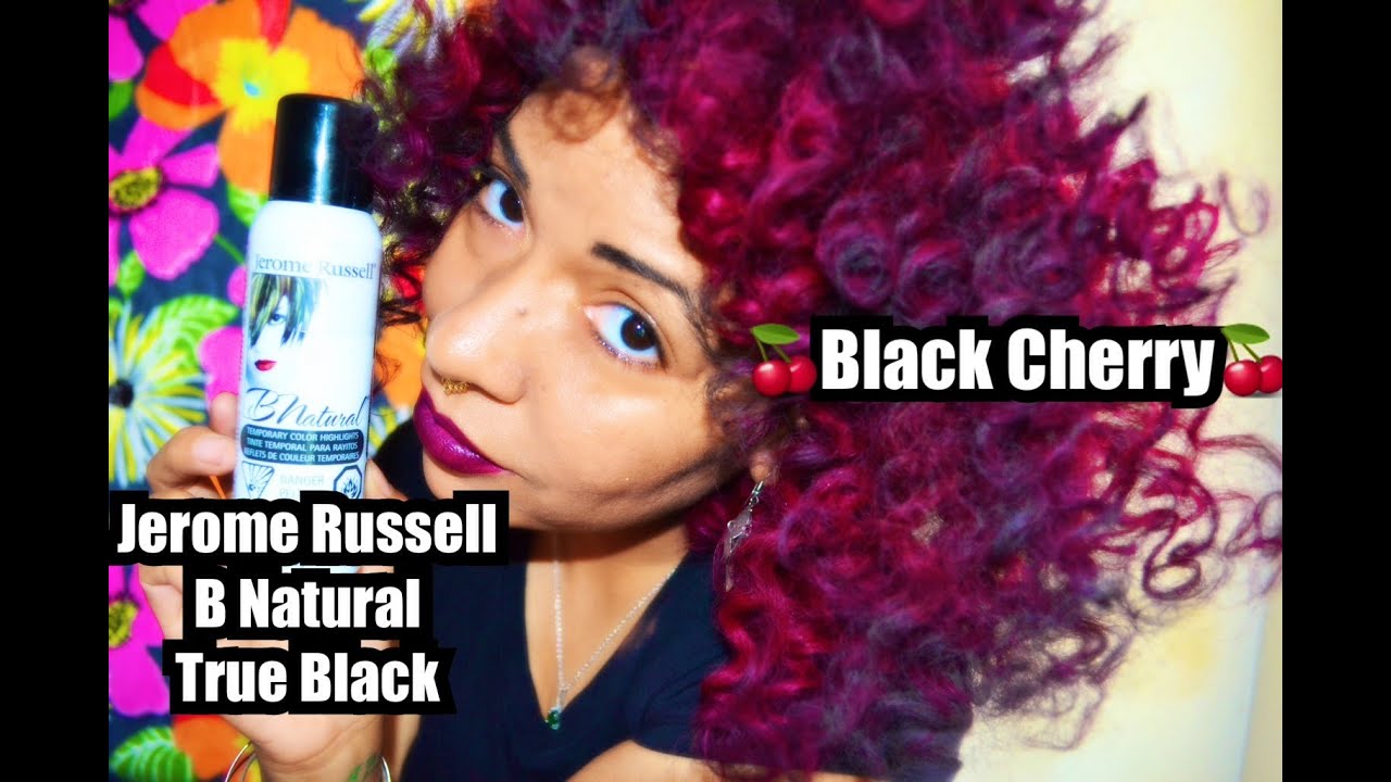 Temporary Hair Color Jerome Russell True Black Black Cherry