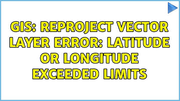 GIS: Reproject vector layer error: latitude or longitude exceeded limits