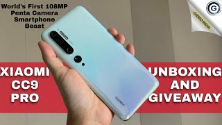 Xiaomi CC9 Pro Unboxing & Giveaway | World's First 108MP Penta Rear Camera