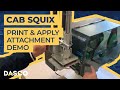 Cab squix print and apply on cardboard demonstration