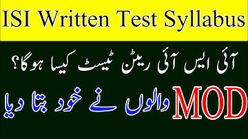 Isi Jobs Written Test Syllabus 2022 | AD Test MoD Jobs 2022 |