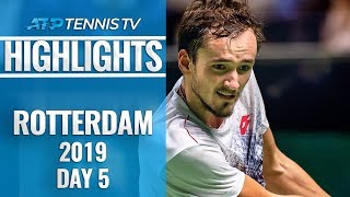 Nishikori Sets Wawrinka Clash; Medvedev Rolls | Rotterdam 2019 Day 5 Highlights