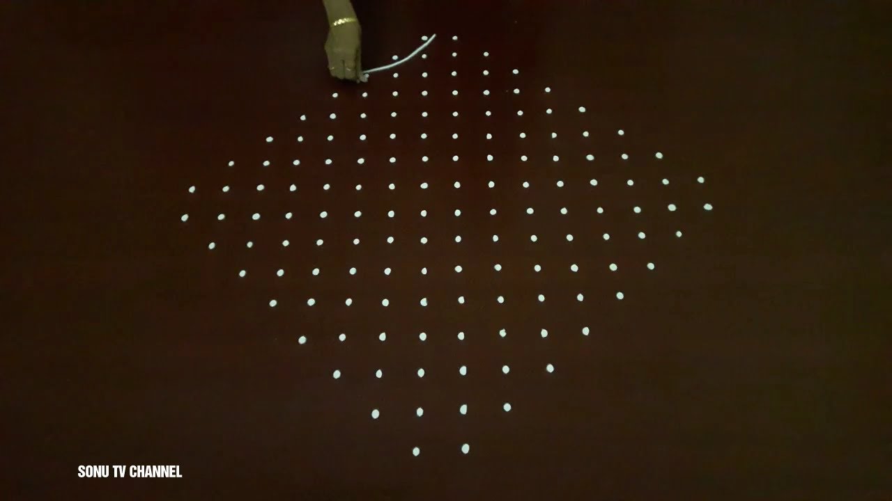 16 DOTS KOLAM || STRAIGHT DOTS || KAMBI /SIKKU /NELI KOLAM ||MELIKALA MUGGULU ||