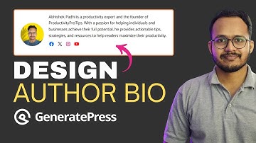 How to Add an Author bio Section in GeneratePress Theme