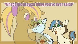 What the bravest thing you ever said ?
ERONEL S BIRTHDAY (in late) YAY
Im a bit sad I cannot go in your birthday party, but I hope to do so the nect year if Im invited ^^
Drawing/tweening : Sauketz
Characters : Chanelle (blue pegasus), Eronel (yellow pegasus), Vicky (licorn)
Designers : Nokomi, Sauketz, Eronel
Owners : Chanelle, Sauketz, Eronel
Audio : September (instrumental) from Sparky Deathcap + The Boy, the Mole, the Fox and the Horse
Q-What software do you use ?
A- I mainly use photoshop, premiere pro and toonboom harmony
Q-Can you join my MAP ?
A- I usually found MAP I want to do by myself, but feel free to dm me on discord with your map link and I will check it out ! Avoid that in the comment section please.
Q-Can I use your design ?
A- Feel free to use my animalified SNK design for uncommercial stuff, but always credit me !!! For my OCs, ask me first. You can find my reference on my TH account (Sauketz)
Q-Where I can contact you ?
A- You can find my contact here : https://sauketz.carrd.co/
About me :
Im a french 21 yo non binary (they/them) raccoon who enjoy art ! Im a lil bit introvert and anxious but feel free to talk to me !
My actual fandom are : SNK, Warrior cats, pokemon, Spy X Family
Copyright Disclaimer Under Section 107 of the Copyright Act 1976, allowance is made for fair use for purposes such as criticism, comment, news reporting, teaching, scholarship, and research. Fair use is a use permitted by copyright statute that might otherwise be infringing. Non-profit, educational or personal use tips the balance in favor of fair use. What the bravest thing you ever said ?