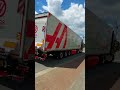 Haas f1 trucks on route to austrian gp 20221