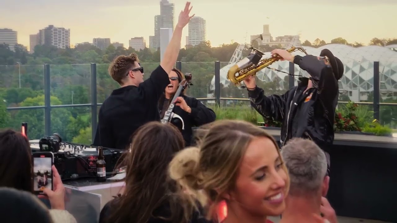 Rooftop Sunset House Mix in Melbourne | Live Sax & Cello by SXNCELLO