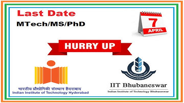Last Date 7th April | MTech MS PhD | IIT PG Admission Updates | GATE 2021 | PGC 2021 | Dr Vijayender