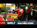 BAUERN-BLOCKADE: Wut der Landwirte - Protestwoche droht Deutschland lahmzulegen | WELT Livestream image