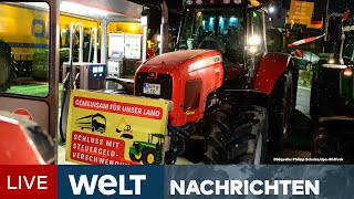 BAUERN-BLOCKADE: Wut der Landwirte - Protestwoche droht Deutschland lahmzulegen | WELT Livestream image