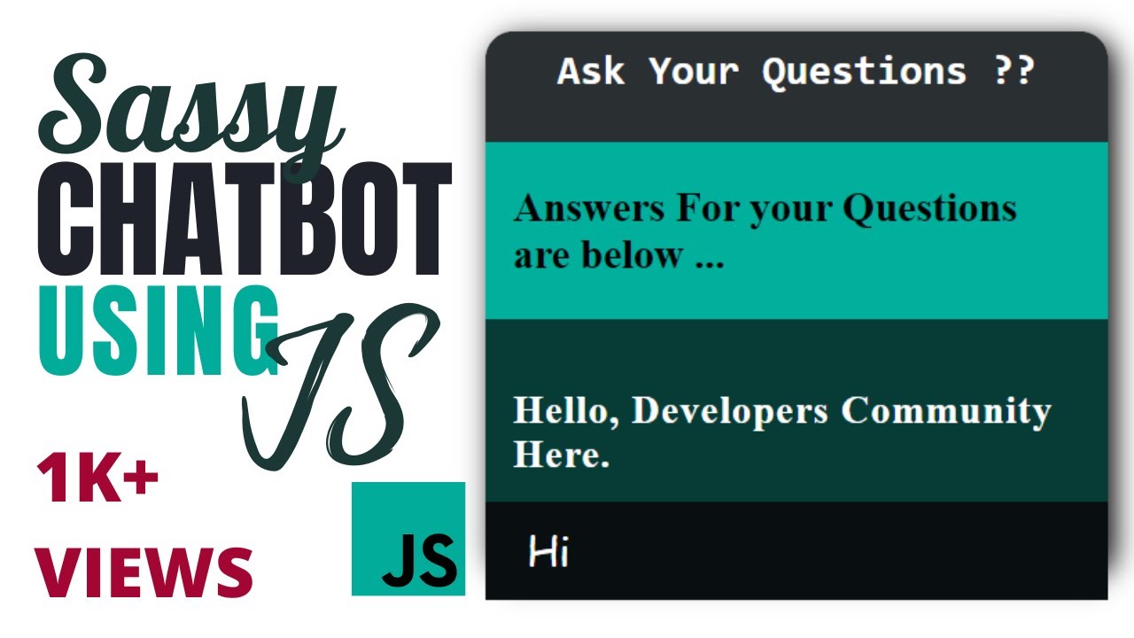 Make ChatBot Using HTML,CSS And JS. For beginners | Chatbot using