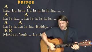 Video thumbnail of "Me & Bobby McGee (Janis Joplin) Guitar Cover Lesson with Chords/Lyrics"