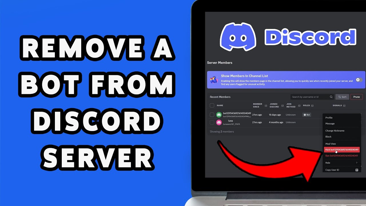 How To Remove A Bot From Discord Server 2024 | Guide To Managing Bots On Discord Server