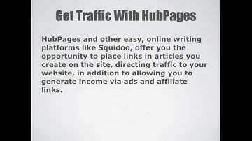 Get Traffic with HubPages