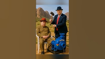 Trump strikes the machine 🔨🤣, Kim Jong Un wakes up shocked 😲😂 #kim #trump #usa #funny #viral #korea